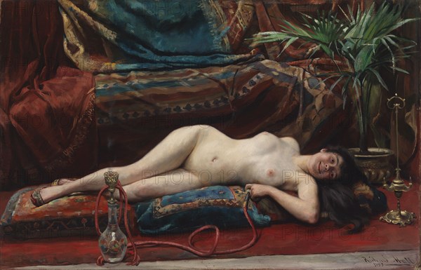 Odalisque, 1883. Creator: Richard Hall.