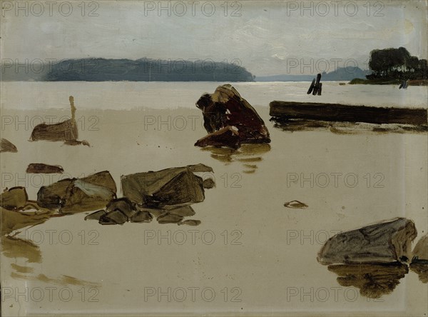 Open Sea off Haikko, study for Boys Playing on the Shore, 1884. Creator: Albert Edelfelt.
