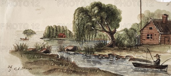 Coastal landscape, 1850-1855. Creator: Karl Anders Ekman.