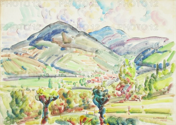 Mountain landscape, 1934. Creator: Verner Thome.