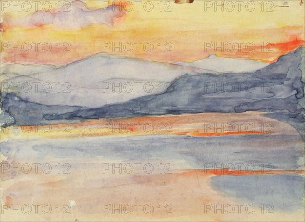 Landscape Study, Fell at Sunset. Creator: Maria Wiik.