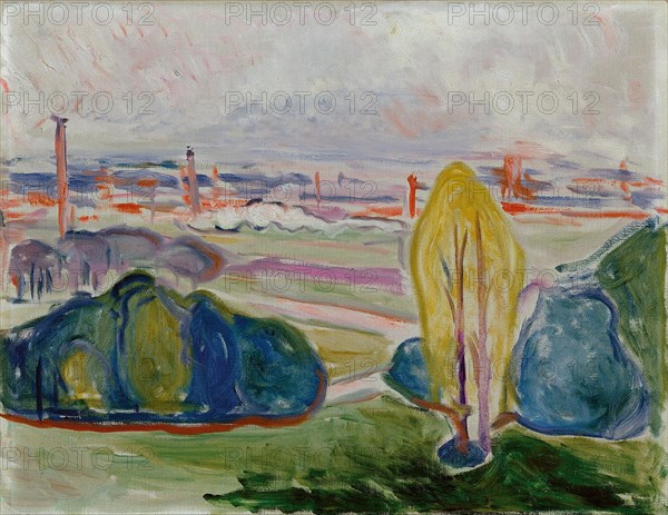 View of the Chemnitz Valley, 1905. Creator: Munch, Edvard (1863-1944).
