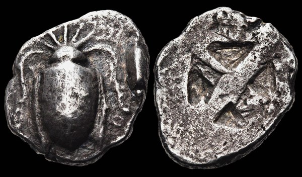 Hemidrachm. Keos (Cyclades), c 510-c 500 BC. Creator: Numismatic, Ancient Coins .