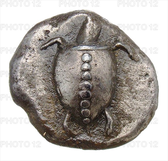 Stater. Aegina. Turtle, c560-540 BC. Creator: Numismatic, Ancient Coins .