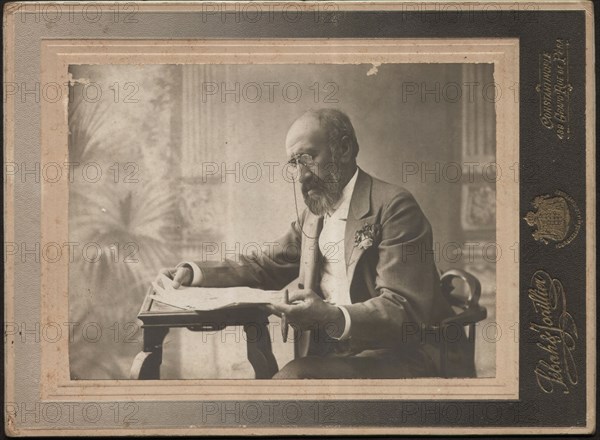 Portrait of Osman Hamdi Bey (1842-1910), c 1900. Creator: Photo studio Sebah & Joaillier, Constantinople .