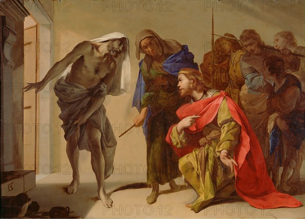 The Shade of Samuel Invoked by Saul, about 1650-1656. Creator: Bernardo Cavallino.