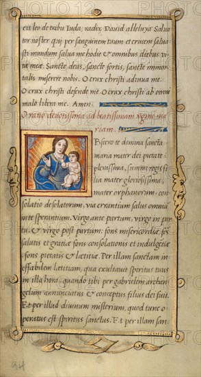 Initial O: The Virgin and Child, 1544. Creator: Unknown.