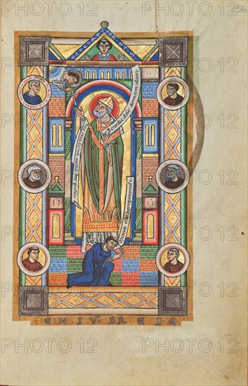 Saint Bernward of Hildesheim; Stammheim Missal, probably 1170s. Creator: Unknown.