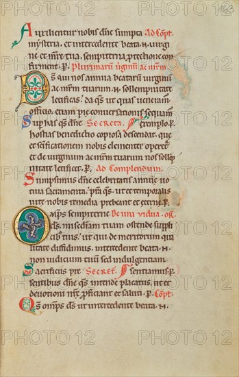 Decorated Initial D; Decorated Initial O; Stammheim Missal, probably 1170s. Creator: Unknown.