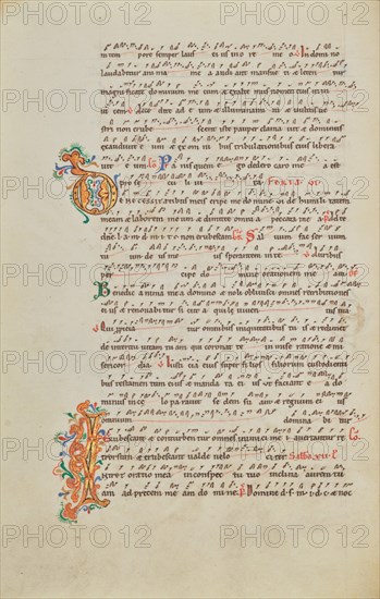 Decorated Initial D; Decorated Initial I; Stammheim Missal, probably 1170s. Creator: Unknown.