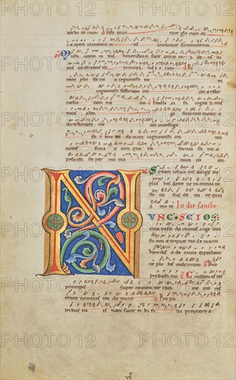 Decorated Initial N; Stammheim Missal, probably 1170s. Creator: Unknown.
