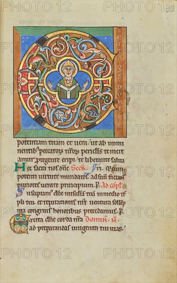 Initial E: An Archbishop; Stammheim Missal, probably 1170s. Creator: Unknown.