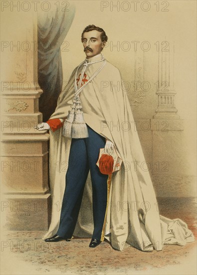 Knight of the Order of Santiago wearing ceremonial dress, 1865. Creator: Unknown.