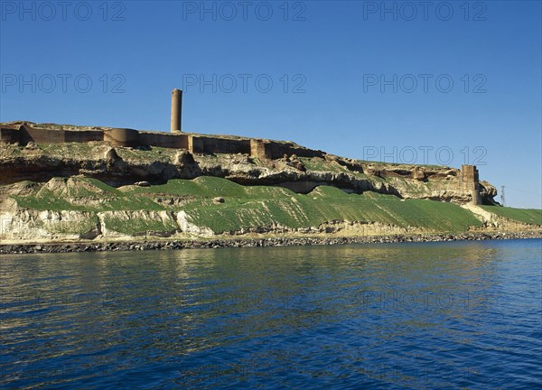 Qal'at Ja'bar castle on the left bank of Lake Assad, near Ar-Raqqah, Syria, 2001. Creator: LTL.