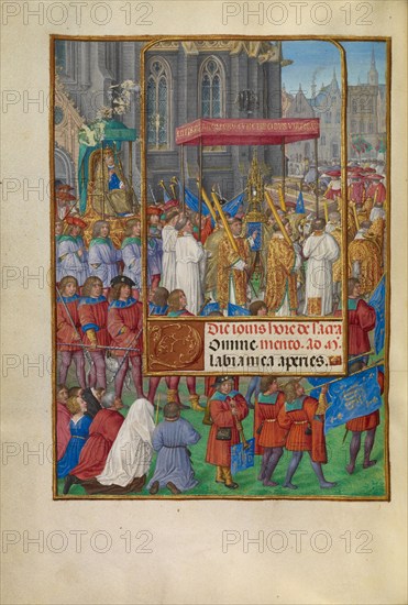 Procession for Corpus Christi; Spinola Hours, about 1510-1520. Creator: Master of James IV of Scotland.