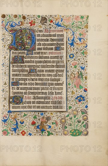 Decorated Text Page; Llangattock Hours, 1450s. Creator: Unknown.