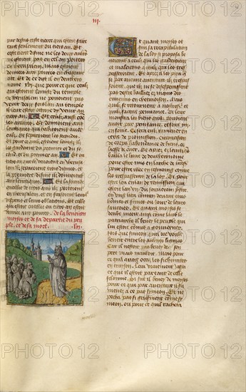 The Departure of Moses; Miroir Historial, about 1475. Creator: Unknown.