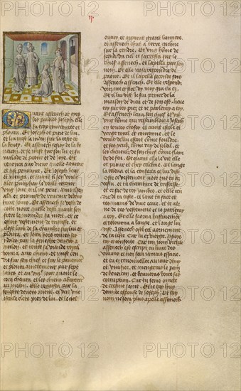 The Repentance of Aseneth; Miroir Historial, about 1475. Creator: Unknown.