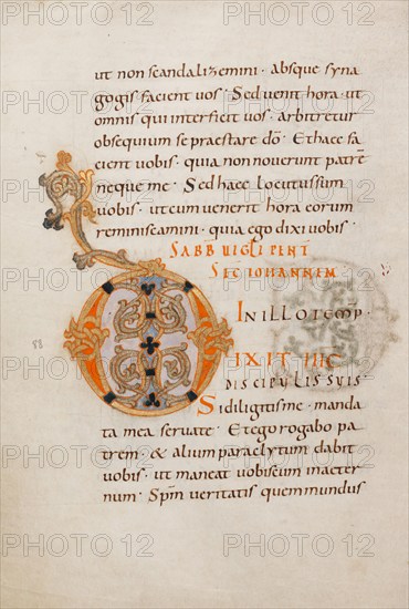Decorated Initial D; Gospel Lectionary, late 10th century. Creator: Unknown.