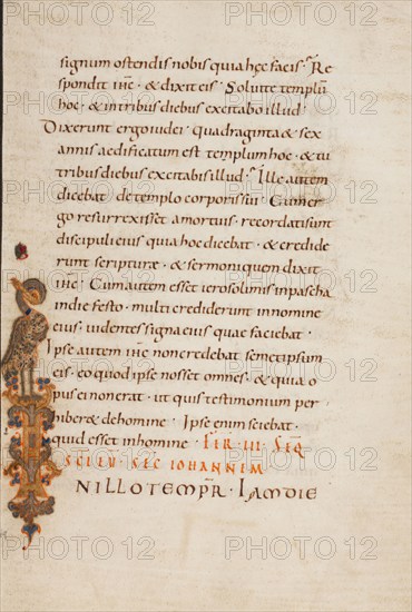 Inhabited Initial I; Gospel Lectionary, late 10th century. Creator: Unknown.