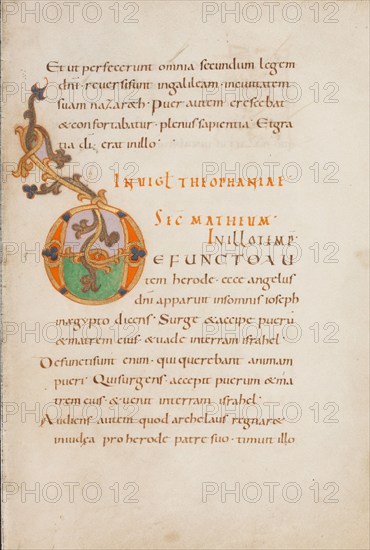 Decorated Initial D; Gospel Lectionary, late 10th century. Creator: Unknown.