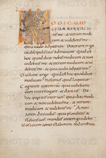 Decorated Initial M; Gospel Lectionary, late 10th century. Creator: Unknown.