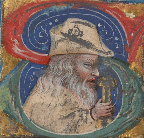 Historiated Initial from a Manuscript, 14th century. Creator: Unknown.