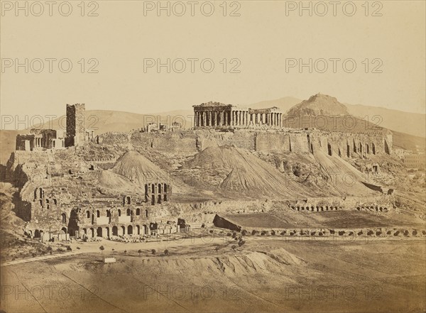 The Acropolis from the Southwest, Athens, 1865. Creator: Konstantinos Dimitriou.