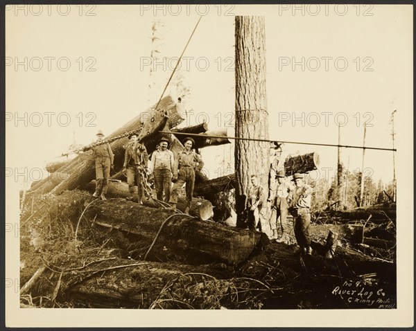 Loggers, about 1910-1945. Creator: Darius Kinsey.