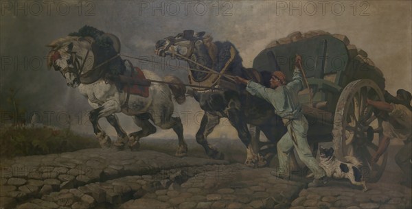 The Heavy Load, 1857. Creator: Charles Verlat.