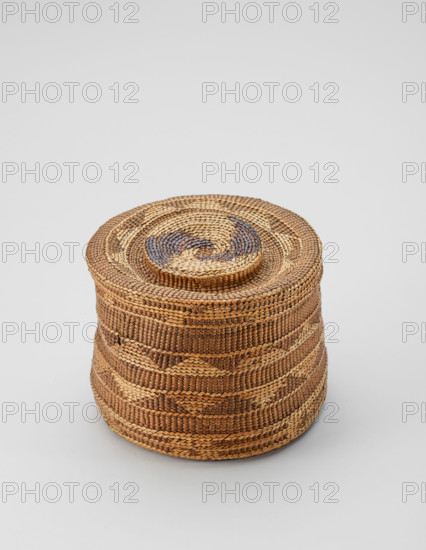Basket and lid, 1880-1886. Creator: Unknown.