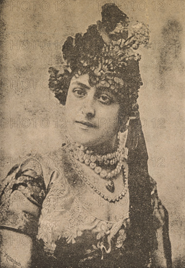 La Belle Fatma, 1887. Portrait photograph of a dancer, whose name has been referenced in newspapers of the time as, Fatma Ben-Eni or Ben-Eny. The Tunisian entertainer performed at The Royal Aquarium in London as part of the "Troupe du Concert Tunisien". She was nineteen at the time of the performance.
