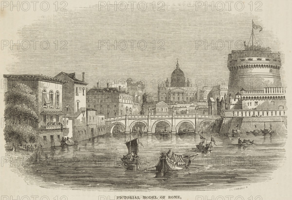 Pictorial Model of Rome, 1841. An attraction at the Surrey Zoological Gardens in south-east London. Dioramas and tableaux of foreign places and geographical features were popular in the 19th century.