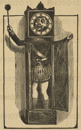 The Clock, at Middlesex Music Hall, 1888. 'Comicality' performed by Keegan & Elvin Comedy Company. Joe Elvin and his father Joe Keegan were comedians and music hall performers.
