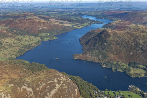 Looking north east along Ullswater, Glenridding, Cumbria, 2024.