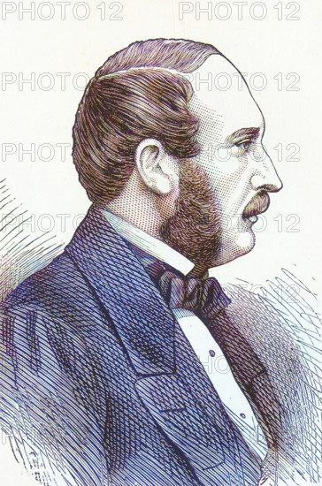 Albert The Good', c1850s, (c1897). Prince Albert, husband of Queen Victoria, engraving after a photograph. From "The Queen's Resolve and Her Doubly Royal Reign of Sixty Years", by Charles Bullock, B.D. ["Home Words" Publishing Office, London]. (Colorised black and white print).
