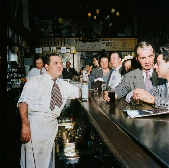Charlie's Tavern, New York, N.Y., 1946. (Colorised black and white print).