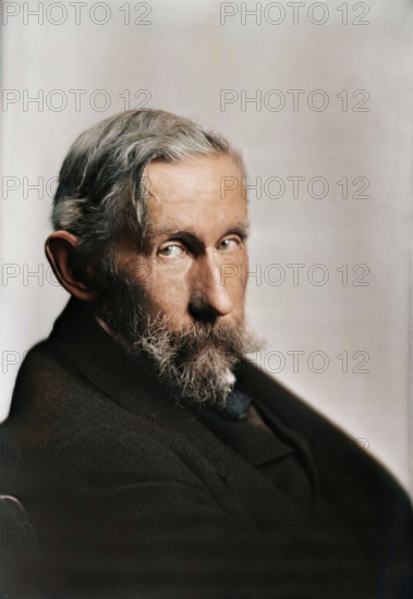 Mr. Joseph Pennell, portrait photograph, 1919 Aug. 8. American artist, illustrator and author. (Colorised black and white print).