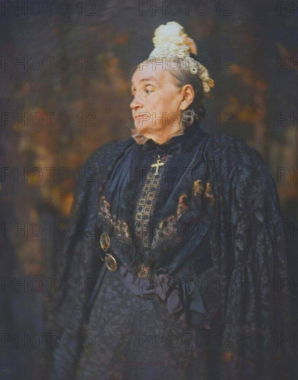 Julia Ward Howe, about 1890. (Colorised black and white print).