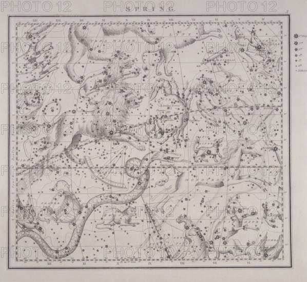 Spring, from a celestial atlas, 1843.