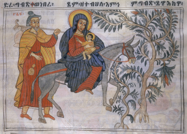 Joseph, with Mary and Jesus on a donkey, on the road out of Egypt, c1665.