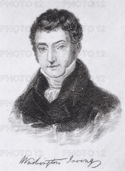 Washington Irving, 1894. American author and diplomat, he was one of the most popular of the earlier American writers of the 19th century.