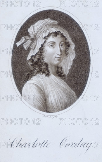 Charlotte Corday, 1804. Corday (1768- 1793) was a supporter of the monarchy when the French Revolution began in 1789, and hated Marat and Robespierre who were very much against the monarchy. She devised a plan to gain access to Marat, and on the 13th July 1793, stabbed him through the heart while he was in his bath. She was immediately apprehended, and executed on 17th July 1793.