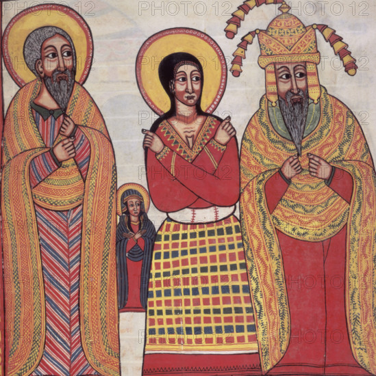 A Pharisee, the Virgin Mary and Joseph, c1708-c1711. From 'Miracles of the Virgin Mary.'