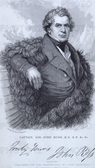 Captain, Sir John Ross, KS, RN, Scottish naval officer and polar explorer, 1835. Portrait of John Ross (1777-1856) who led expeditions to the Arctic.