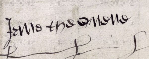 Jane Seymour's signature; 'Jane the Quene', c1536. Jane Seymour, the third wife of King Henry VIII, was queen for less than two years. She died of puerperal fever, twelve days after giving birth to Henry's longed-for son, who later became Edward VI. He died as a teenager, the last in the male line of the House of Tudor.