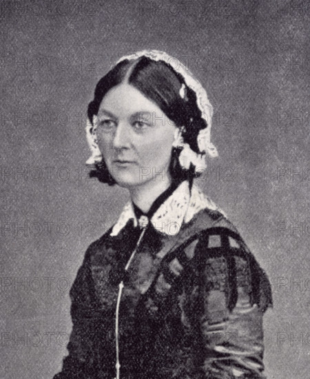 Florence Nightingale, c1860. Florence Nightingale made her reputation by her organisation of nursing service during the Crimean War. Thereafter she worked tirelessly to improve public health nursing at St Thomas's Hospital in London.
