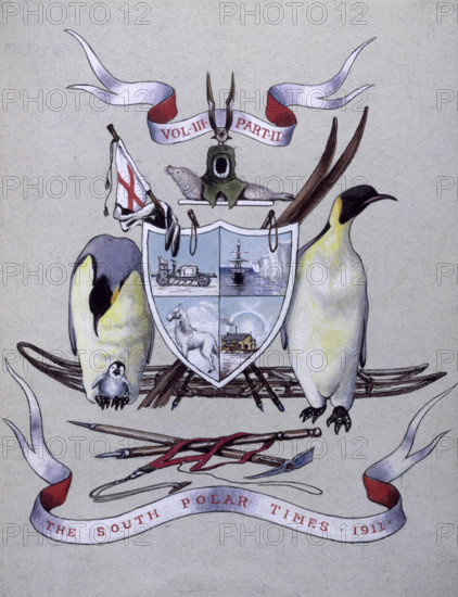 The cover of The South Polar Times, 1911. The South Polar Times was a magazine compiled for the entertainment of the members of Scott's Antarctic expedition of 1911-1912 by Apsley Cherry-Garrard, its assistant zoologist.