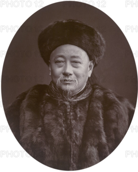 Kuo Sung-Tao, first Chinese envoy to Great Britain, 1880. In 1875 he was commissioned by the Chinese Government to be the first diplomat that China had sent to a foreign country, and established himself at the Court of St James's, London.