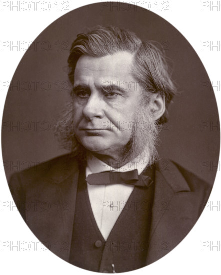 Professor Thomas Henry Huxley, 1880. Between the years 1847-1850 Huxley was the assistant surgeon aboard HMS Rattlesnake off the eastern and northern coasts of Australia. In 1855 he was appointed Professor of Natural History at the Royal School of Mines, and was an authority in the study of fossils, particularly fish and reptiles. He was a supporter of Darwinism, and was in direct opposition to Richard Owen. His work "Man's Place in Nature", which was published in 1863, caused much interest in Europe and America. It was Huxley who devised the word agnostic, to describe his religious beliefs.